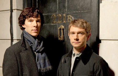 Benedict Cumberbatch as Sherlock and Martin Freeman as Watson