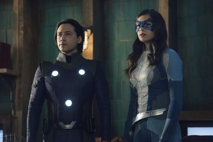 Supergirl - 'Rebirth' - Season 6 Premiere - Jesse Rath as Brainiac-5 and Nicole Maines as Dreamer