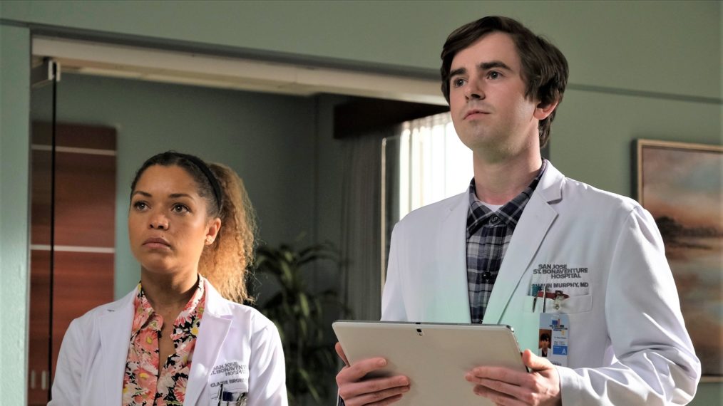 Antonia Thomas and Freddie Highmore in The Good Doctor