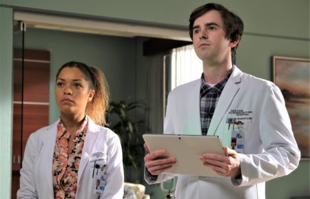Antonia Thomas and Freddie Highmore in The Good Doctor