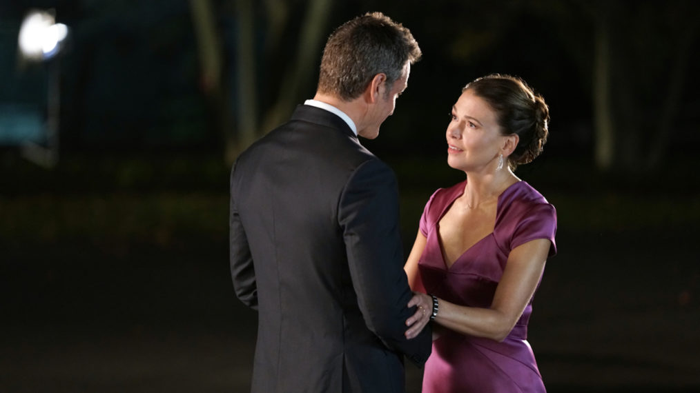 Peter Hermann as Charles and Sutton Foster as Liza in Younger - Season 7 Premiere