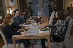 Jane Levy as Zoey, Andrew Leeds as David, Alice Lee as Emily, and Mary Steenburgen as Maggie in Zoey's Extraordinary Playlist - Season 2