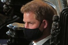 Prince Harry, Duke of Sussex attends the funeral of Prince Philip, Duke of Edinburgh in St George’s Chapel at Windsor Castle