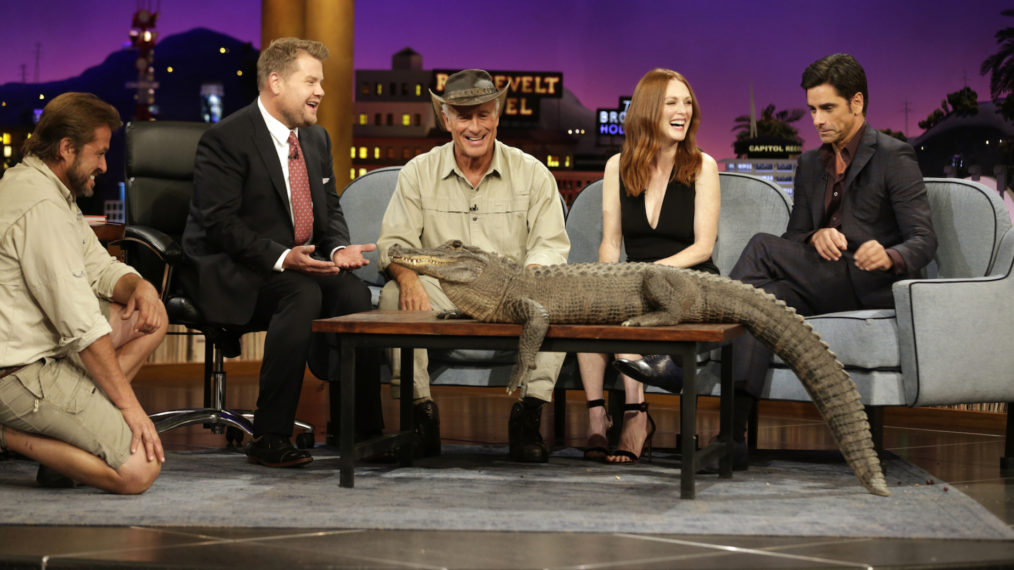 Jack Hanna, Julianne Moore, and John Stamos on The Late Late Show with James Corden