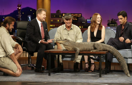 Jack Hanna, Julianne Moore, and John Stamos on The Late Late Show with James Corden