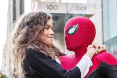 Zendaya and Tom Holland as Spider-Man in Spider-Man: Far From Home