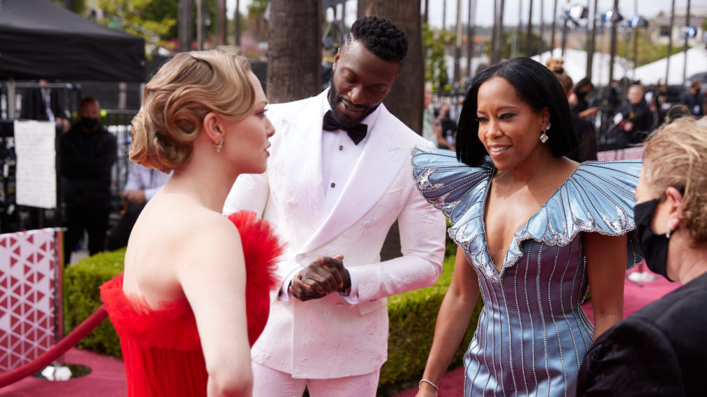 Oscars 2021 Red Carpet - Amanda Seyfried, Aldis Hodge, and Regina King