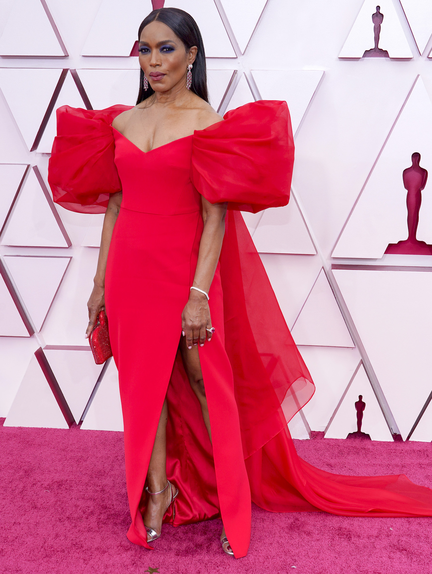 Angela Bassett attends the 2021 Oscars Red Carpet