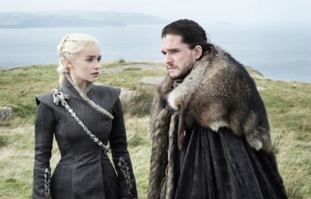 Emilia Clarke and Kit Harington in Game of Thrones