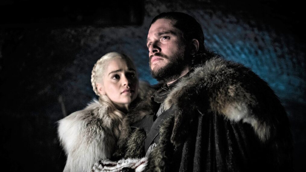 Game of Thrones - Season 8, Episode 2 - Emilia Clarke as Daenerys Targaryen and Kit Harington as Jon Snow
