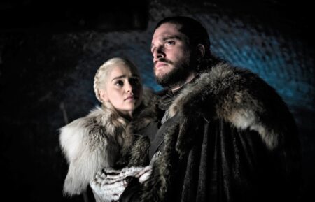 Game of Thrones - Season 8, Episode 2 - Emilia Clarke as Daenerys Targaryen and Kit Harington as Jon Snow