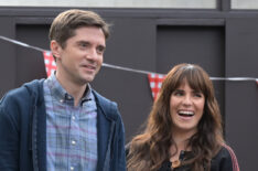 Topher Grace and Karla Souza as Tom and Marina in Home Economics - Season 1