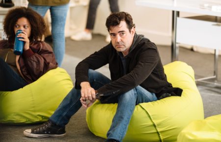 Ron Livingston on a beanbag in Loudermilk - Season 3