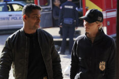 Wilmer Valderrama as NCIS Special Agent Nicholas “Nick” Torres, Emily Wickersham as NCIS Special Agent Eleanor 'Ellie' Bishop in NCIS - Season 18, Episode 12 - 'Sangre'