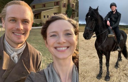 outlander season 6 behind the scenes sam heughan caitriona balfe john bell
