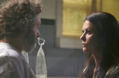 Michael Sheen and special guest star Catherine Zeta-Jones in Prodigal Son - Season 2 Episode 9, 'Exit Strategy'