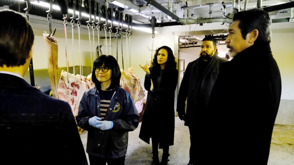 Keiko Agena, Aurora Perrineau, Frank Harts, and Lou Diamond Phillips in the “Killabustas” episode of Prodigal Son - Season 2 Episode 9