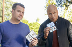 Chris O'Donnell and LL Cool J flash their badges - NCIS Los Angeles - Season 12 - Special Agent G. Callen and Special Agent Sam Hanna