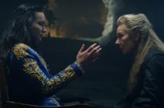 Jessie Mei Li as Alina and Zoë Wanamaker as Baghra in Shadow and Bone