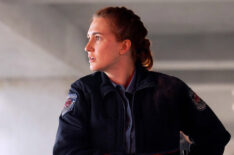 Katherine Barrell in Season 4 of Wynonna Earp as Sheriff Nicole Haught