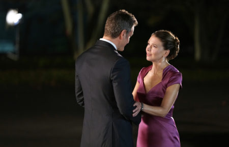 Peter Hermann as Charles in Younger and Sutton Foster as Liza - Season 7 Premiere - 'A Decent Proposal'