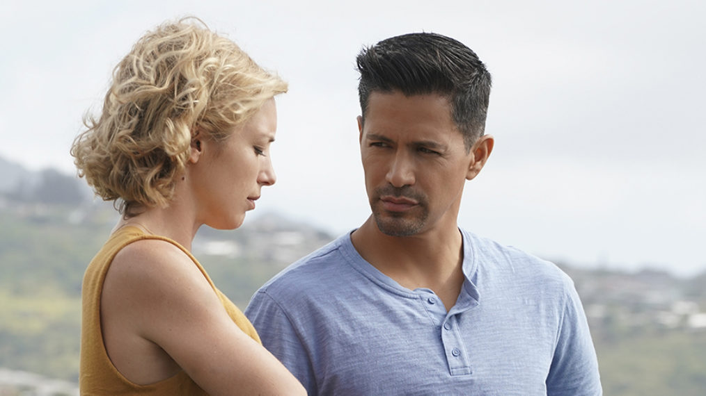 Jay Hernandez and Perdita Weeks in Magnum P.I. - Bloodlines