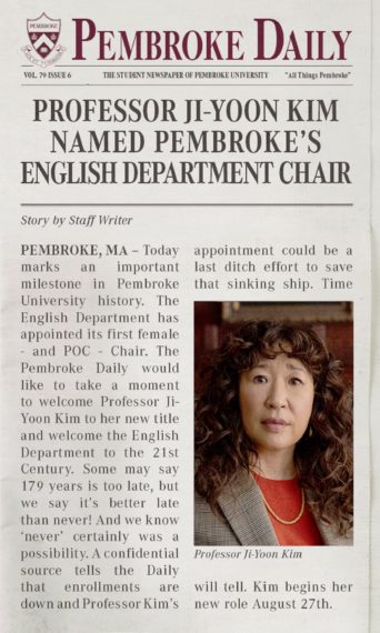 the chair netflix sandra oh