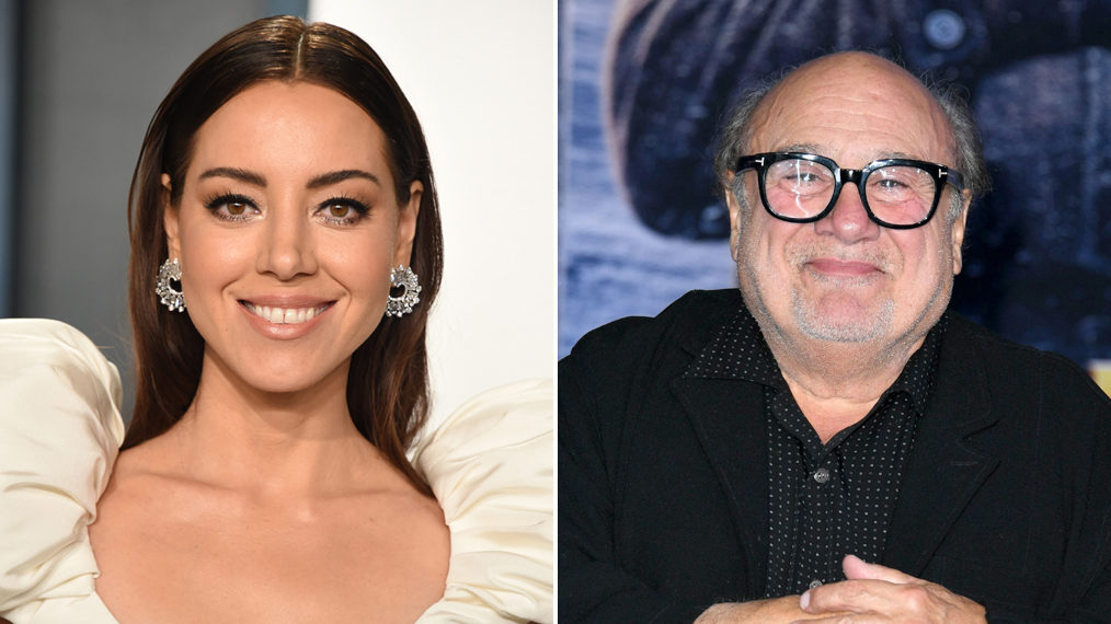 Aubrey Plaza and Danny DeVito