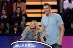 Camille Kostek and Rob Gronkowski on Beat Shazam Celebrity Challenge