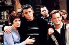 Friends - Paget Brewster as Kathy, Matt LeBlanc as Joey, Matthew Perry as Chandler