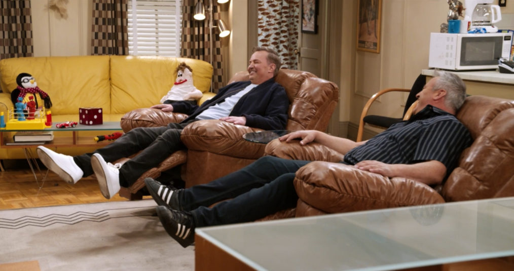 Friends Reunion Matthew Perry Matt LeBlanc Chandler Joey Chairs