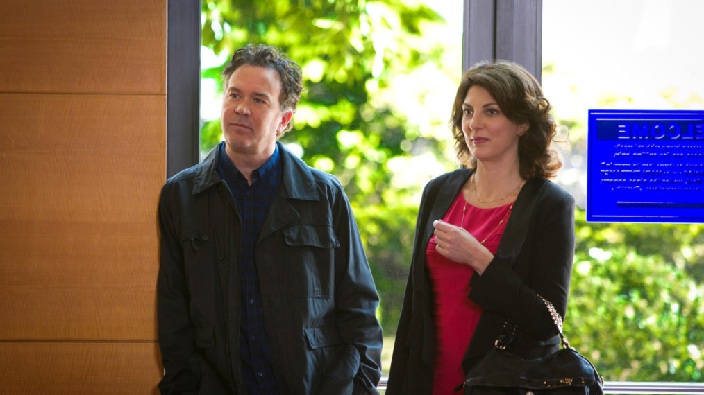 Nate Ford and Sophie Devereaux (Timothy Hutton and Gina Bellman) in Leverage Season 5