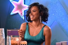 Jurnee Smollett poses backstage during the 2021 MTV Movie & TV Awards