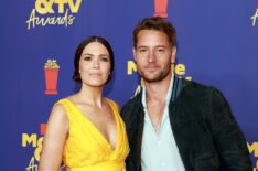 Mandy Moore and Justin Hartley attend the 2021 MTV Movie & TV Awards
