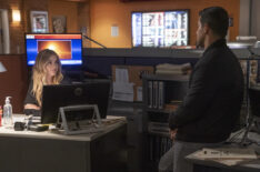 Emily Wickersham as NCIS Special Agent Eleanor 'Ellie' Bishop, Wilmer Valderrama as NCIS Special Agent Nicholas “Nick” Torres in NCIS - Season 18, Episode 15