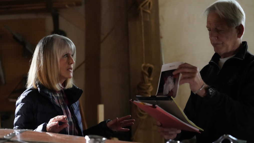 Pam Dawber as Marcie Warren, Mark Harmon as NCIS Special Agent Leroy Jethro Gibbs in NCIS - Season 18 - 'Rule 91'