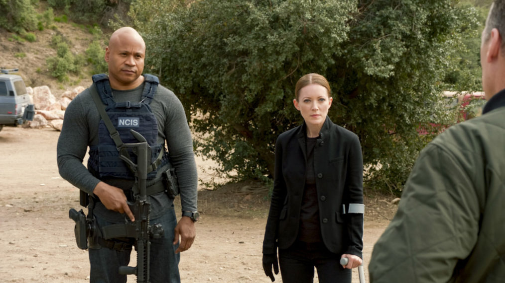 LL Cool J as Special Agent Sam Hanna, Elizabeth Bogush as CIA Officer Joelle Taylor - NCIS: Los Angeles - Season 12, Episode 17