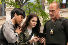 Law Order Organized Crime Episode 7 - Ainsley Seiger, Danielle Moné Truitt as Bell, Ainsley Seiger as Jett, and Christopher Meloni as Stabler