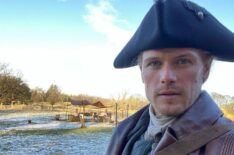 Sam Heughan takes a selfie on the set of Outlander - season 6