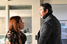Bellamy Young and Lou Diamond Phillips in the 'You Can Run…' episode of Prodigal Son - Season 2, Episode 11