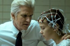 Matthew Modine and Millie Bobby Brown in Stranger Things - Season 1