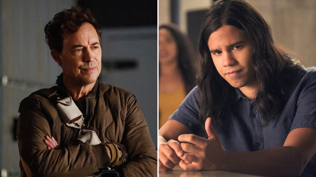 Tom Cavanagh and Carlos Valdes in The Flash