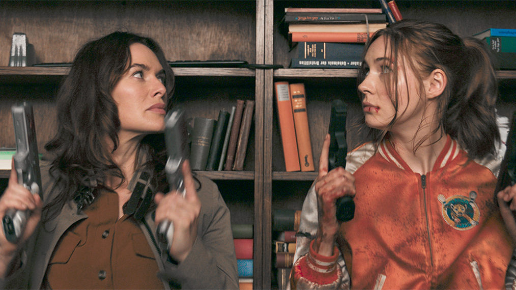 Lena Headey and Karen Gillan in Gunpowder Milkshake