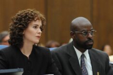 Sarah Paulson as Marcia Clark, Sterling K. Brown as Christopher Darden in American Crime Story