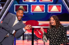 Michael Strahan and Rachel Dratch on $100,000 Pyramid