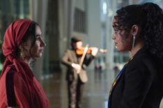 Nikohl Boosheri as Adena and Aisha Dee as Kat in The Bold Type series finale