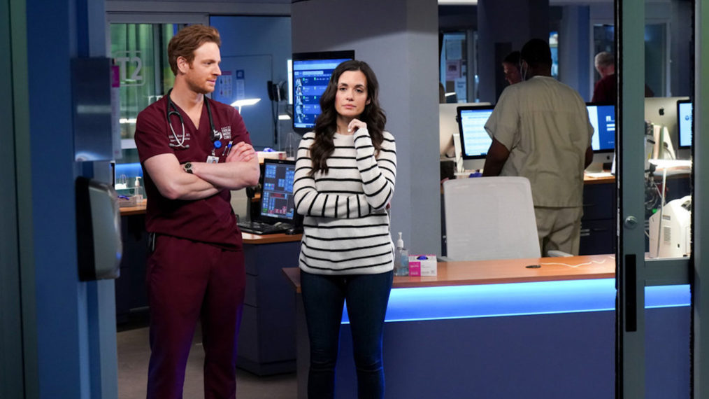 Chicago Med - Season 6 - Nick Gehlfuss as Dr. Will Halstead and Torrey DeVitto as Natalie Manning