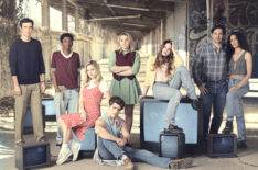 Cruel Summer - Season 1 Cast Photo - Blake Lee, Allius Barnes, Olivia Holt, Froy Gutierrez, Harley Quinn Smith, Chiara Aurelia, Michael Landes, Brooklyn Sudano