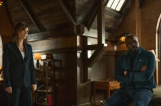Katja Herbers as Kristen Bouchard and Mike Colter as David Acosta in Evil - Season 2 Premiere