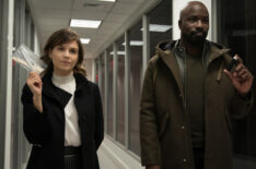 Katja Herbers as Kristen Bouchard and Mike Colter as David Acosta in Evil - 'N Is for Night Terrors'